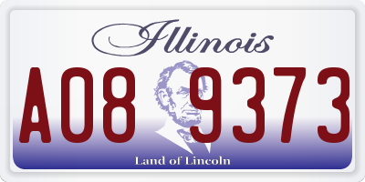 IL license plate A089373