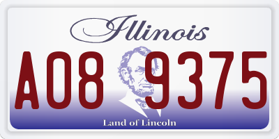 IL license plate A089375