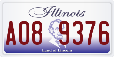 IL license plate A089376