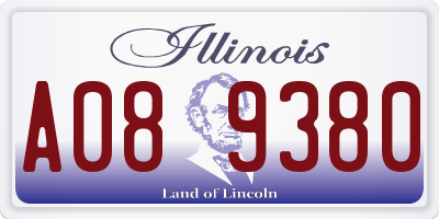 IL license plate A089380