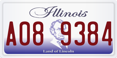 IL license plate A089384