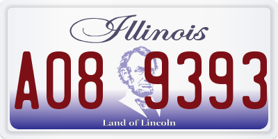 IL license plate A089393