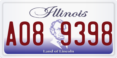 IL license plate A089398