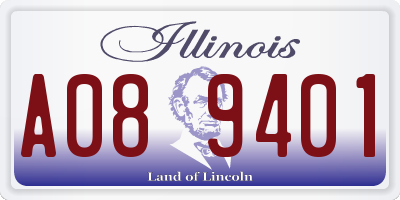 IL license plate A089401