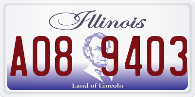 IL license plate A089403