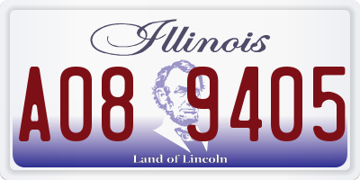 IL license plate A089405