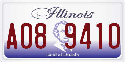 IL license plate A089410