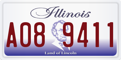 IL license plate A089411