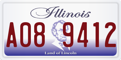 IL license plate A089412