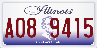 IL license plate A089415