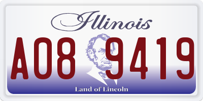 IL license plate A089419