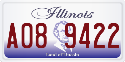 IL license plate A089422