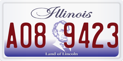 IL license plate A089423