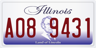 IL license plate A089431
