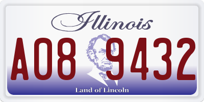 IL license plate A089432
