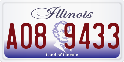 IL license plate A089433