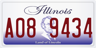 IL license plate A089434