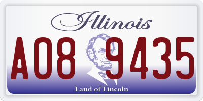 IL license plate A089435