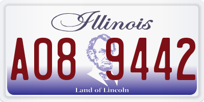 IL license plate A089442