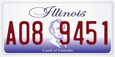 IL license plate A089451