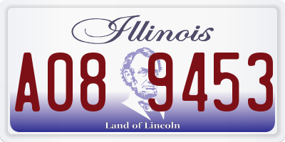 IL license plate A089453