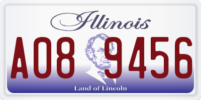 IL license plate A089456