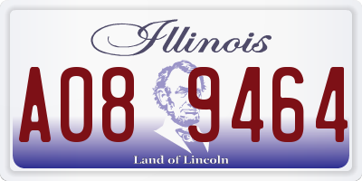 IL license plate A089464