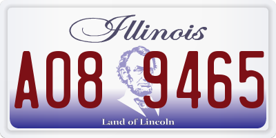 IL license plate A089465
