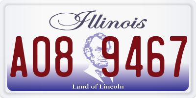 IL license plate A089467