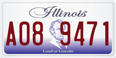 IL license plate A089471