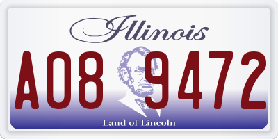 IL license plate A089472
