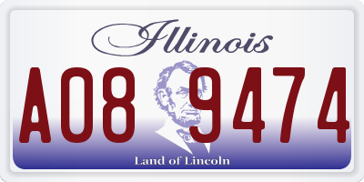 IL license plate A089474
