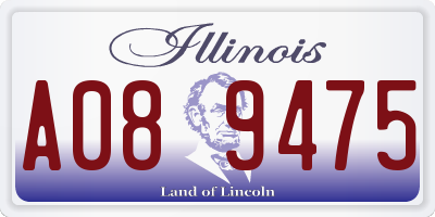 IL license plate A089475