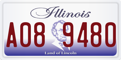 IL license plate A089480