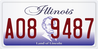 IL license plate A089487