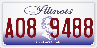 IL license plate A089488