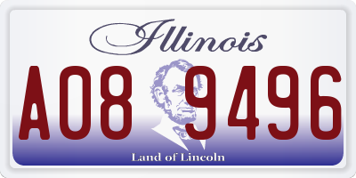 IL license plate A089496