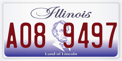 IL license plate A089497
