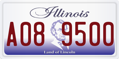 IL license plate A089500