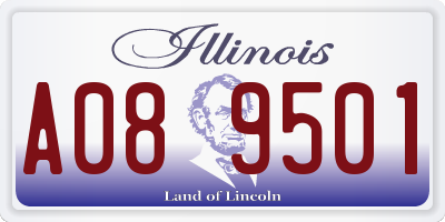 IL license plate A089501