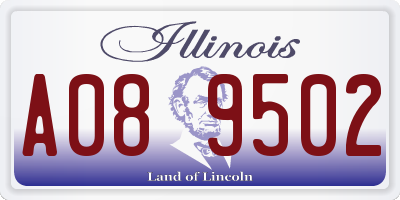 IL license plate A089502