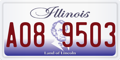 IL license plate A089503