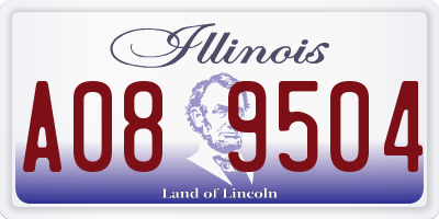 IL license plate A089504