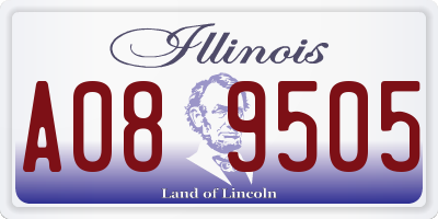 IL license plate A089505