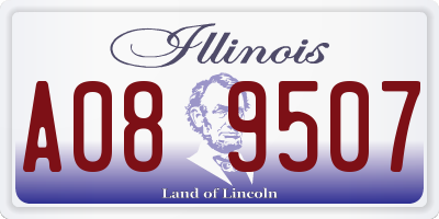 IL license plate A089507