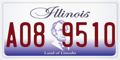 IL license plate A089510