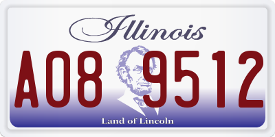 IL license plate A089512