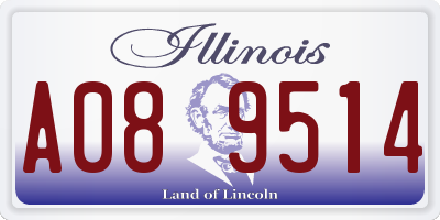 IL license plate A089514