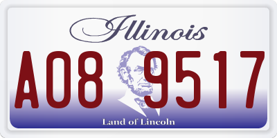 IL license plate A089517