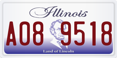 IL license plate A089518